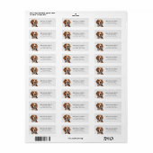 Étiquettes d'adresse de retour du beagle (Feuille entière)