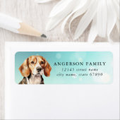 Étiquettes d'adresse de retour du beagle (En situation)