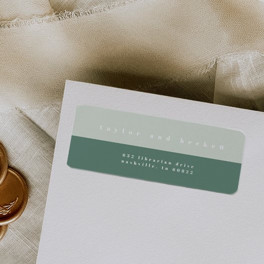 Étiquettes d'adresse de retour du bloc de couleur 