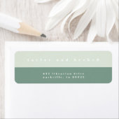 Étiquettes d'adresse de retour du bloc de couleur  (En situation)