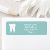 Étiquettes d'adresse de retour du bureau des denti (En situation)
