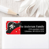 Étiquettes d'adresse de retour du Casquette pirate (En situation)