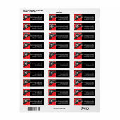 Étiquettes d'adresse de retour du Casquette pirate (Feuille entière)