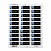 Étiquettes d'adresse de retour du centre-ville de  (Feuille entière)