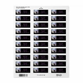 Étiquettes d'adresse de retour du cheval et du cou (Feuille entière)