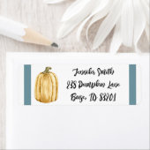 Étiquettes d'adresse de retour du Citrouille d'aqu (En situation)