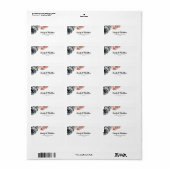 Étiquettes d'adresse de retour du concepteur de Ro (Feuille entière)