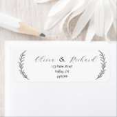 Étiquettes d'adresse de retour du couple marié (En situation)