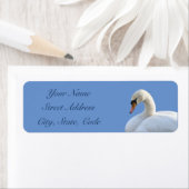 Étiquettes d'adresse de retour du cygne blanc (En situation)