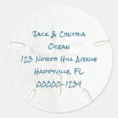 Étiquettes d'adresse de retour du dollar de sable (Devant)