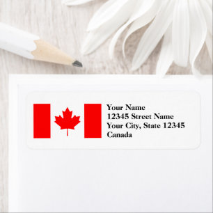 Étiquettes d'adresse de retour du drapeau canadien