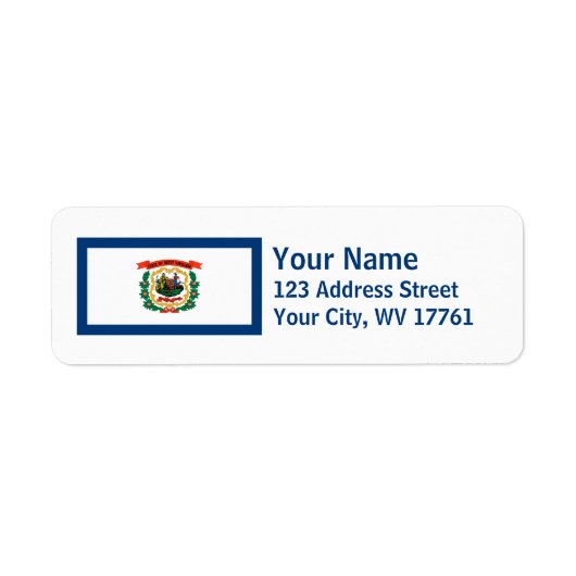 Étiquettes d'adresse de retour du drapeau de la Vi (Devant)
