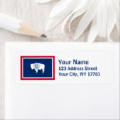 Étiquettes d'adresse de retour du drapeau du Wyomi (En situation)
