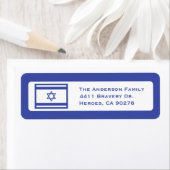 Étiquettes d'adresse de retour du drapeau israélie (En situation)