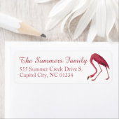 Étiquettes d'adresse de retour du Flamant rose amé (En situation)