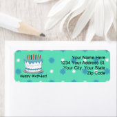 Étiquettes d'adresse de retour du gâteau d'anniver (En situation)