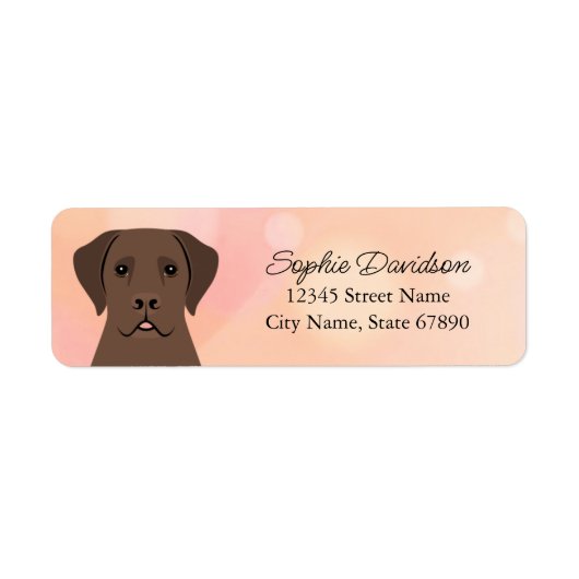 Étiquettes d'adresse de retour du Labrador (Devant)