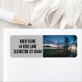 ÉTIQUETTES D'ADRESSE DE RETOUR DU LAC CAMPER VINTA (En situation)