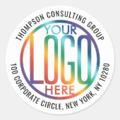 Étiquettes d'adresse de retour du logo de votre en (Devant)