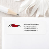 Étiquettes d'adresse de retour du logo du toit de  (En situation)