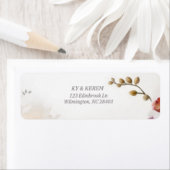 Étiquettes d'adresse de retour du mariage (En situation)