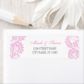 Étiquettes d'adresse de retour du mariage 0,75 po (En situation)