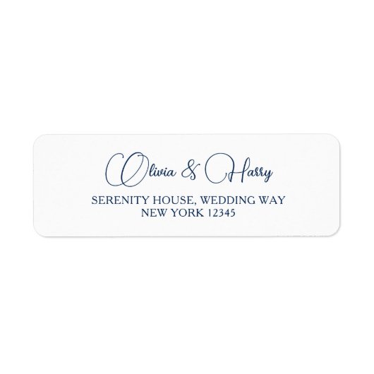 Étiquettes d'adresse de retour du Mariage blanc | (Devant)