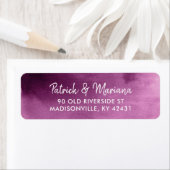 Étiquettes d'adresse de retour du Mariage d'aquare (En situation)