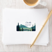 Étiquettes d'adresse de retour du Mariage de campi (En situation)