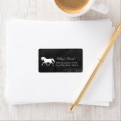 Étiquettes d'adresse de retour du Mariage de cheva (En situation)