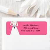 Étiquettes d'adresse de retour du Mariage de Clipa (En situation)