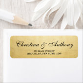 Étiquettes d'adresse de retour du Mariage d'huile  (En situation)