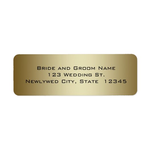 Étiquettes d'adresse de retour du Mariage d'or (Devant)