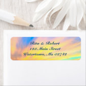 Étiquettes d'adresse de retour du mariage - Enregi (En situation)