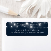 Étiquettes d'adresse de retour du Mariage Rustique (En situation)