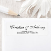 Étiquettes d'adresse de retour du monogramme de ma (En situation)