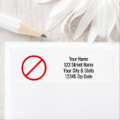 Étiquettes d'adresse de retour du signe cercle rou (En situation)