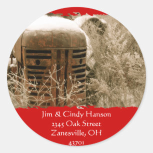 Étiquettes d'adresse de retour du tracteur