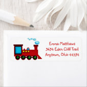 Étiquettes d'adresse de retour du train (En situation)