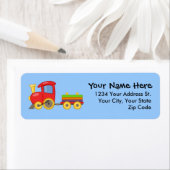 Étiquettes d'adresse de retour du train Choo Choo (En situation)