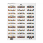 Étiquettes d'adresse de retour d'une pile de livre (Feuille entière)