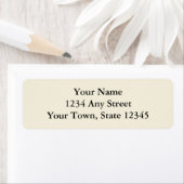 Étiquettes d'adresse de retour écrou ou crème impr (En situation)