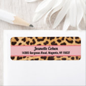 Étiquettes d'adresse de retour Empreinte de léopar (En situation)