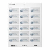 Étiquettes d'adresse de retour en argent simple Do (Feuille entière)