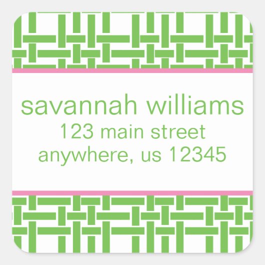 Étiquettes d'adresse de retour en bambou et graine (Devant)