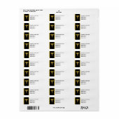 Étiquettes d'adresse de retour en bloc de bureau M (Feuille entière)