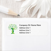 Étiquettes d'adresse de retour en bloc du bureau M (En situation)