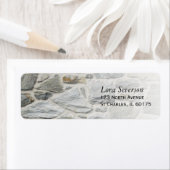 Étiquettes d'adresse de retour en calcaire (En situation)