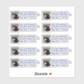 Étiquettes d'adresse de retour en forme de photo p (Feuille)