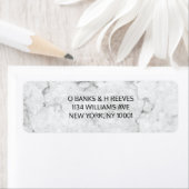 Étiquettes d'adresse de retour en marbre moderne (En situation)